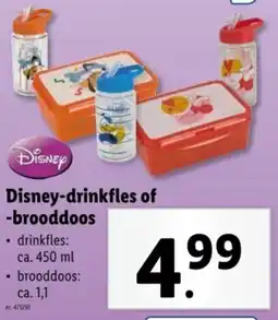 Lidl Disney drinkfles of brooddoos aanbieding