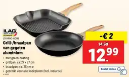 Lidl Livarno Home Grill / braadpan van gegoten aluminium aanbieding