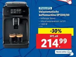 Lidl Philips Volautomatische koffiemachine EP1200/00 aanbieding