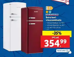 Lidl Severin Retro koelvriescombinatie aanbieding