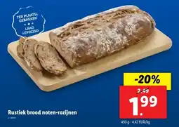 Lidl Rustiek brood noten rozijnen aanbieding