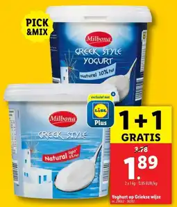 Lidl Yoghurt op Griekse wijze aanbieding