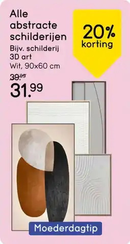 Leen Bakker Abstracte schilderijen aanbieding