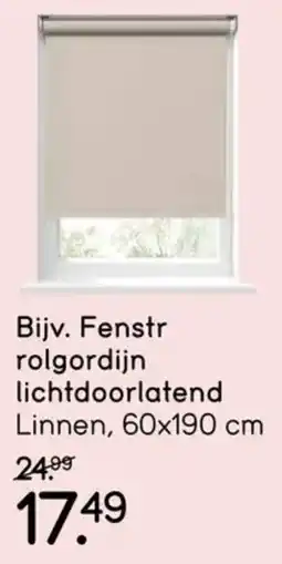 Leen Bakker Fenstr rolgordijn lichtdoorlatend aanbieding