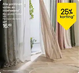 Leen Bakker Gordijnen, voiles en inbetweens aanbieding