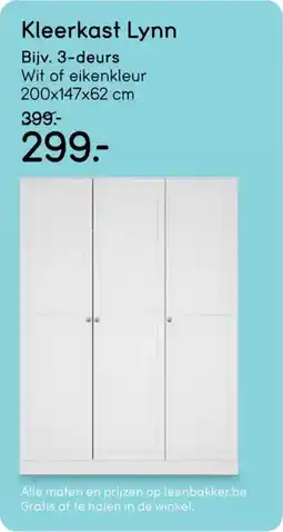 Leen Bakker Kleerkast Lynn aanbieding