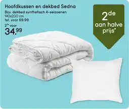 Leen Bakker Hoofdkussen en dekbed Sedna aanbieding