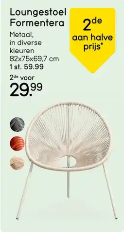Leen Bakker Loungestoel Formentera aanbieding