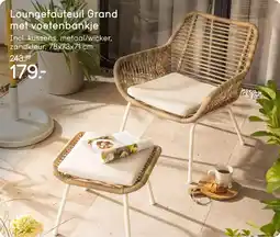 Leen Bakker Loungefauteuil Grand met voetenbankje aanbieding