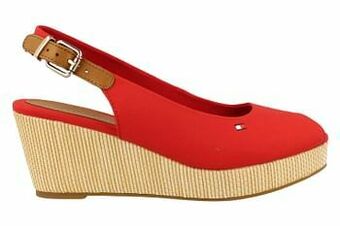 Berca Shoes Tommy Hilfiger Sandaal Op Sleehak Dames - Rood aanbieding