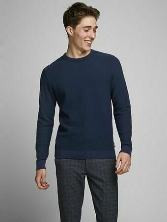 Berca Shoes Jack & Jones Pullover Eaaron Pullover - Blauw aanbieding