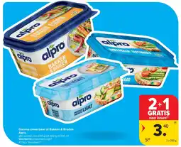 Carrefour Gamma smeerbaar of Bakken & Braden Alpro aanbieding