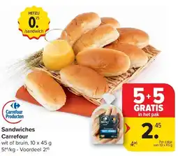 Carrefour Sandwiches Carrefour aanbieding