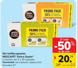 Carrefour Set koffiecapsules NESCAFÉ Dolce Gusto aanbieding