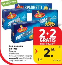 Carrefour Gamma pasta al dente Soubry aanbieding