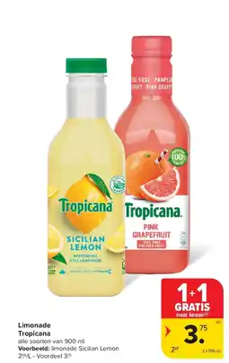 Carrefour Limonade Tropicana aanbieding