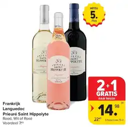 Carrefour Frankrijk Languedoc Prieuré Saint Hippolyte aanbieding