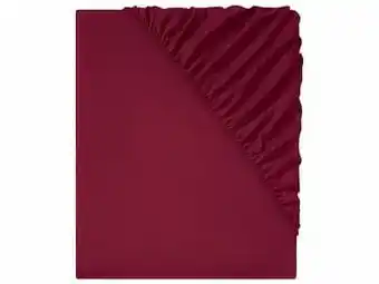 Lidl Livarno Home Flanellen hoeslaken, 180-200 x 200 cm (rood) aanbieding