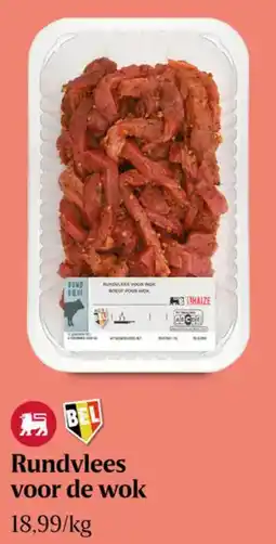 Delhaize Rundvlees voor de wok aanbieding