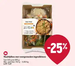 Delhaize Maaltijdbox met voorgesneden ingrediënten aanbieding