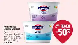 Delhaize Authentieke Griekse yoghurt aanbieding
