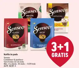 Delhaize Koffie in pads aanbieding