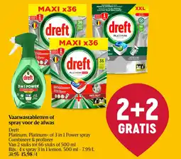 Delhaize Vaatwastabletten of spray voor de afwas aanbieding