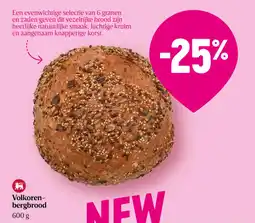 Delhaize Volkorenbergbrood aanbieding