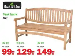 Van Cranenbroek Bois le Duc Teak bank Joey aanbieding