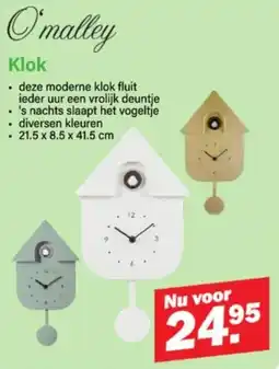 Van Cranenbroek O'malley Klok aanbieding