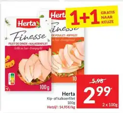 Intermarché Herta Kip- of kalkoenfilet aanbieding