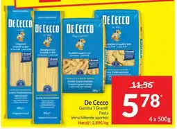 Intermarché De Cecco Gamma 'I Grandi' Pasta aanbieding