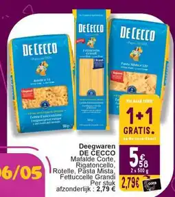 Cora Deegwaren DE CECCO aanbieding