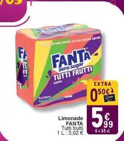 Cora Limonade FANTA Tutti frutti aanbieding