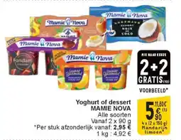 Cora Yoghurt of dessert MAMIE NOVA aanbieding