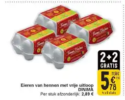 Cora Eieren van hennen met vrije uitloop DINIMA aanbieding