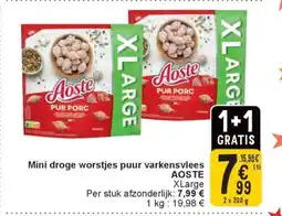 Cora Mini droge worstjes puur varkensvlees aanbieding