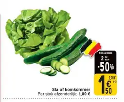 Cora Sla of komkommer aanbieding