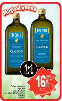 Cora Extra zuivere olijfolie DE CECCO aanbieding