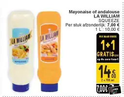 Cora Mayonaise of andalouse LA WILLIAM SQUEEZE aanbieding