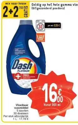 Cora Dash Platinum Vloeibaar wasmiddel aanbieding
