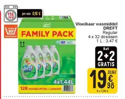 Cora Vloeibaar wasmiddel DREFT Regular aanbieding