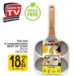 Cora Pan met 4 compartimenten BEST OF COOK aanbieding