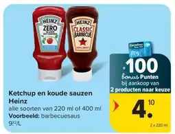 Carrefour Heinz Ketchup en koude sauzen aanbieding
