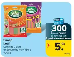 Carrefour Lutti Longfizz Colors of Scoubifizz Play aanbieding
