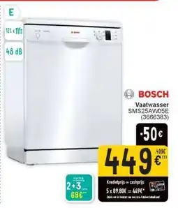 Cora BOSCH Vaatwasser SMS25AW05E aanbieding