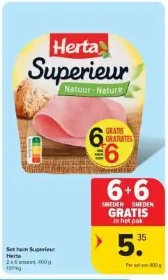Carrefour Market Set ham Superieur Herta aanbieding