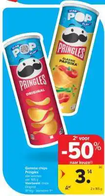 Carrefour Market Gamma chips Pringles aanbieding