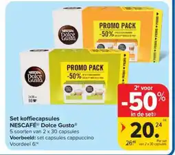 Carrefour Market Set koffiecapsules NESCAFÉ Dolce Gusto aanbieding