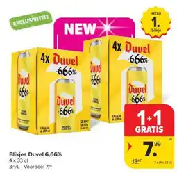 Carrefour Market Blikjes Duvel 6,66% aanbieding